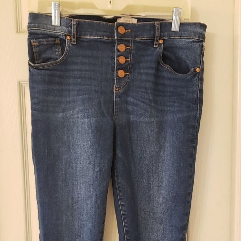 Ann Taylor Loft high rise skinny jeans, size 6
